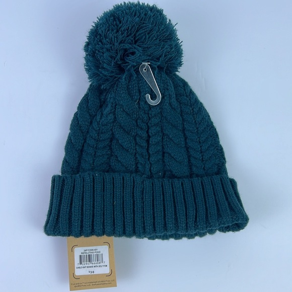 Frye and Co. Cable Knit Pom Pom Beanie - Picture 5 of 6